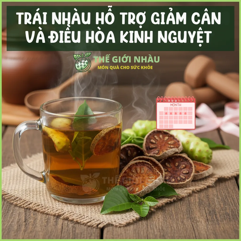 trái nhàu hõ trơ Giảm Cân Và Điều Hòa Kinh Nguyệt